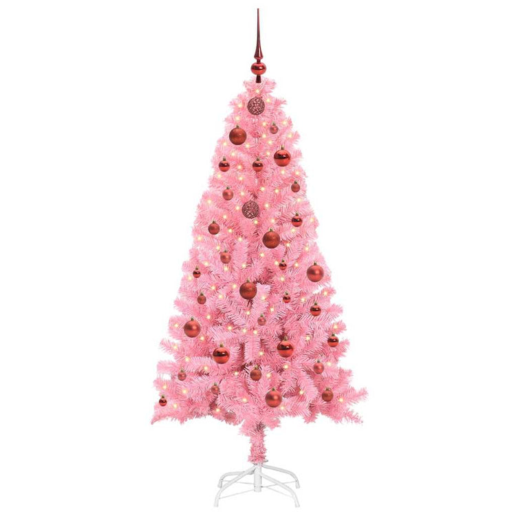 Vidaxl kerstboom roze 150 cm pvc