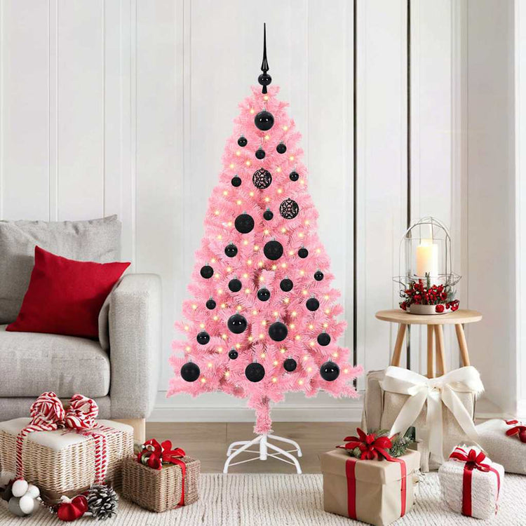 Vidaxl kerstboom roze 150 cm pvc