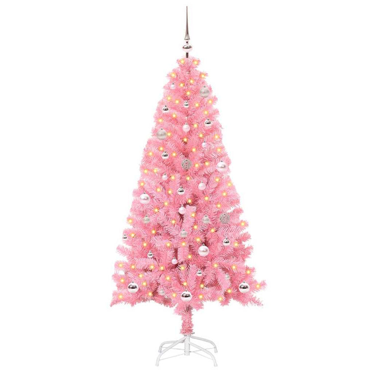 Vidaxl kerstboom roze 150 cm pvc