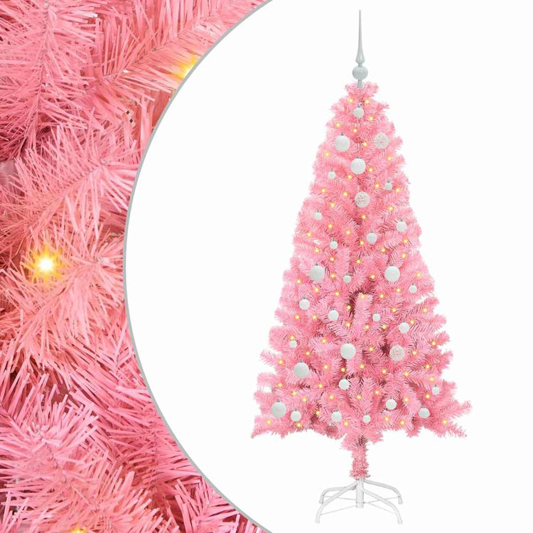 Vidaxl kerstboom roze 150 cm pvc