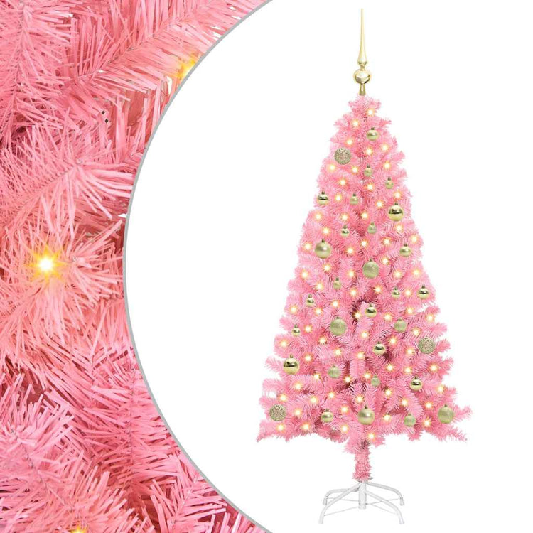 Vidaxl kerstboom roze 150 cm pvc