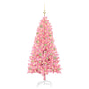 Vidaxl kerstboom met 150 led met standaard roze 150 cm pvc