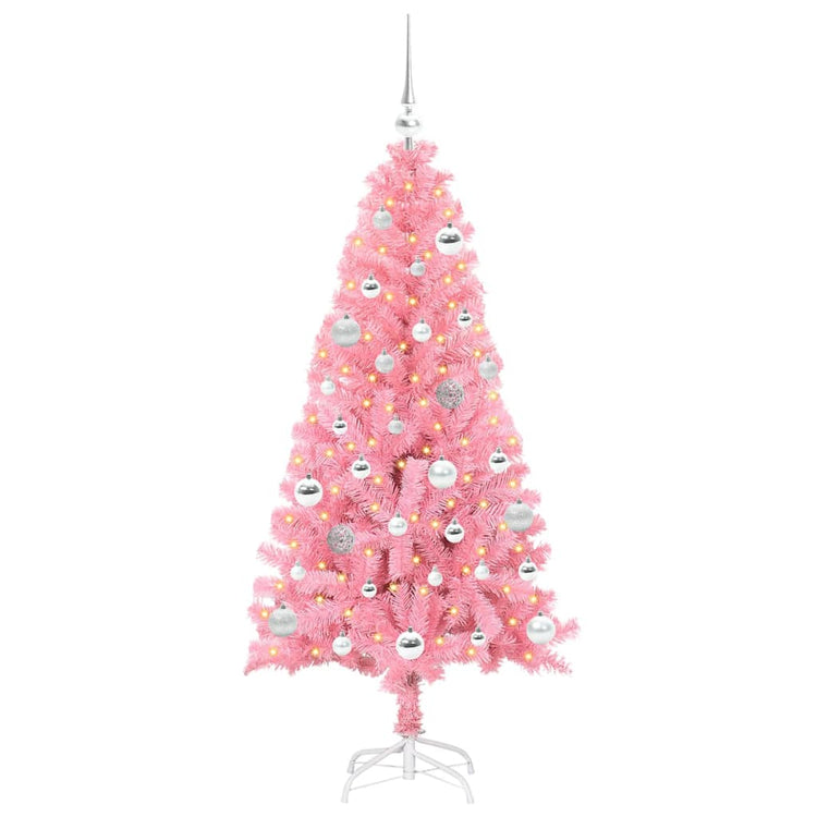 Vidaxl kerstboom roze 150 cm pvc