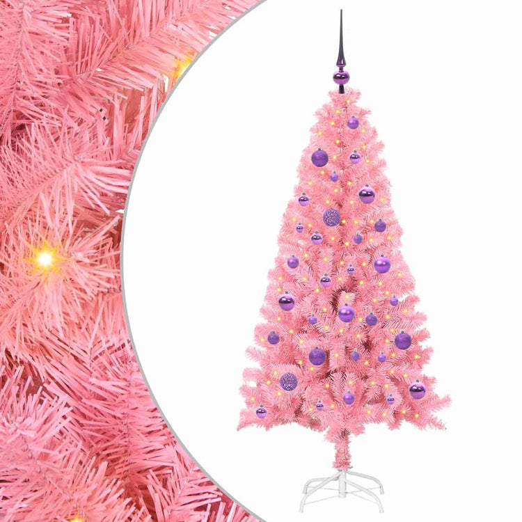 Vidaxl kerstboom roze 150 cm pvc