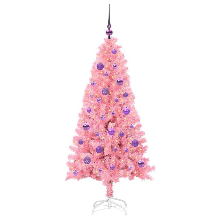 Vidaxl kerstboom roze 150 cm pvc