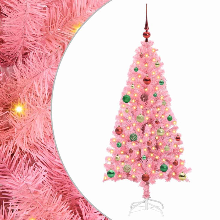Vidaxl kerstboom roze 150 cm pvc