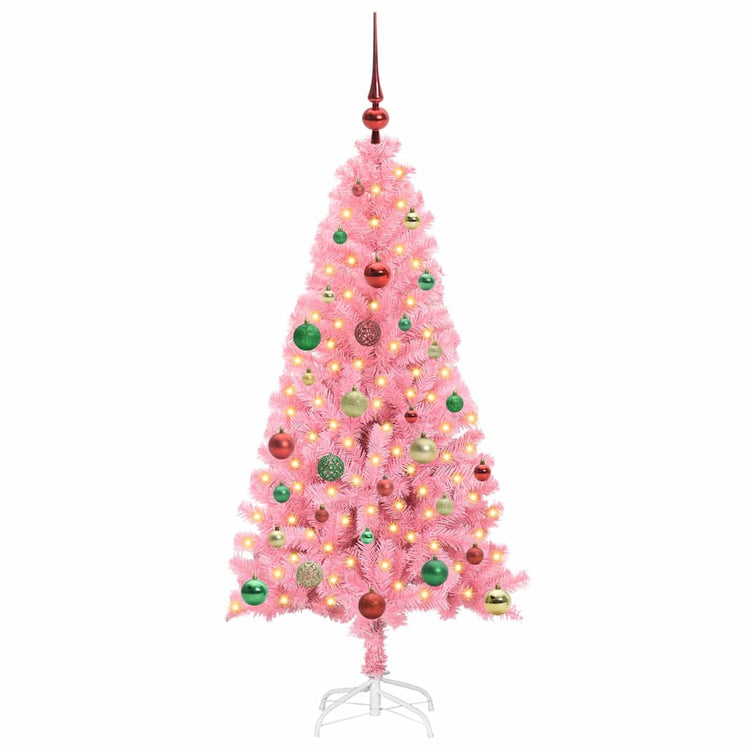 Vidaxl kerstboom roze 150 cm pvc