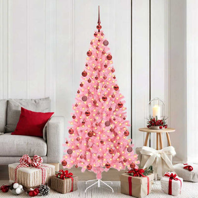 Vidaxl kerstboom roze 180 cm pvc