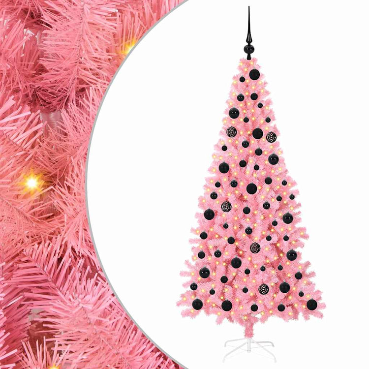 Vidaxl kerstboom roze 180 cm pvc