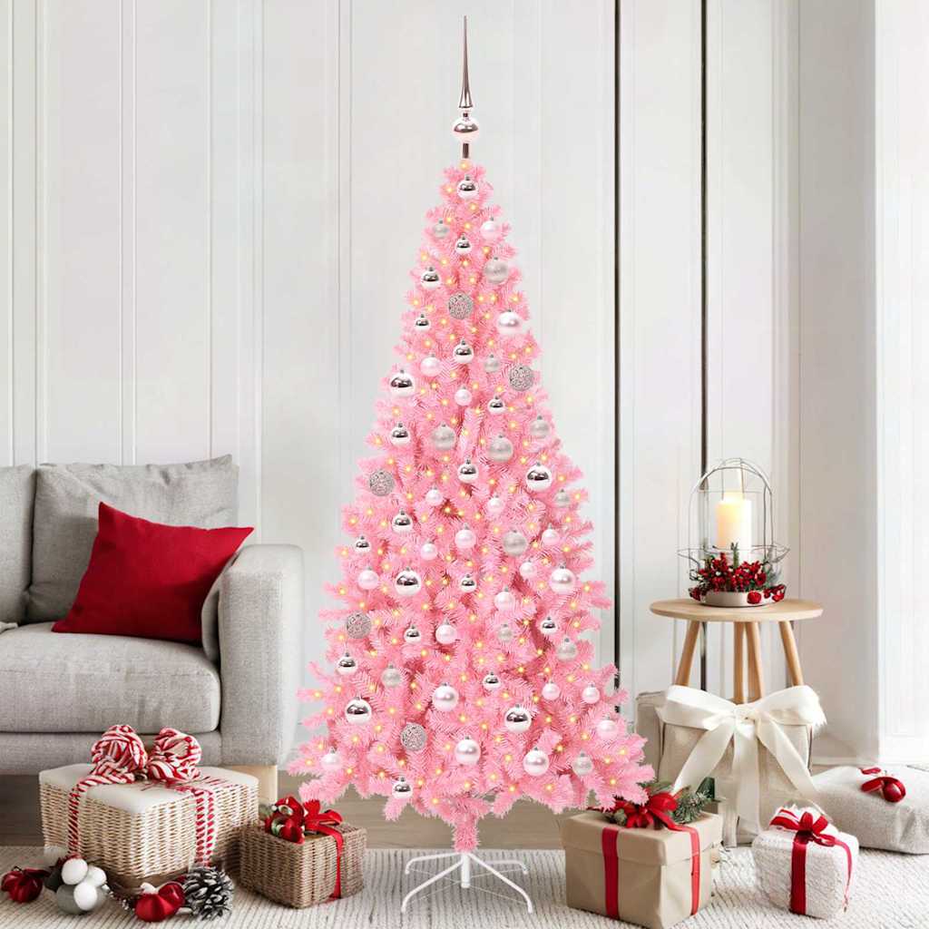 Vidaxl kerstboom roze 180 cm pvc