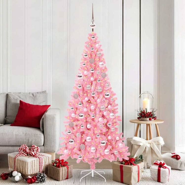 Vidaxl kerstboom roze 180 cm pvc