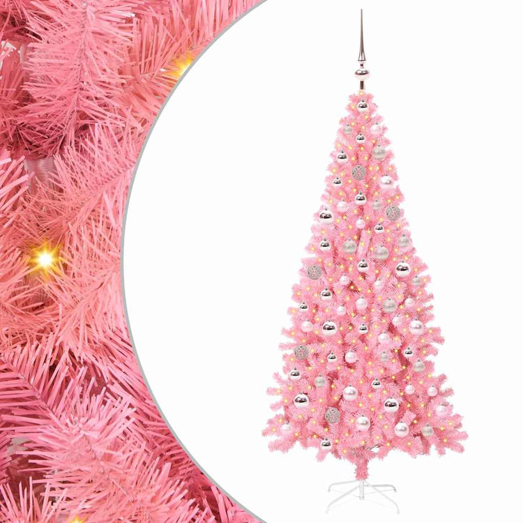Vidaxl kerstboom roze 180 cm pvc
