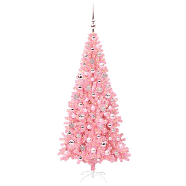 Vidaxl kerstboom roze 180 cm pvc