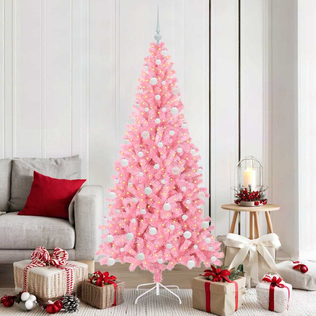 Vidaxl kerstboom roze 180 cm pvc