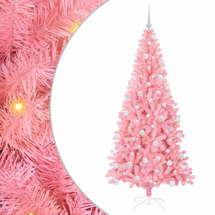 Vidaxl kerstboom roze 180 cm pvc