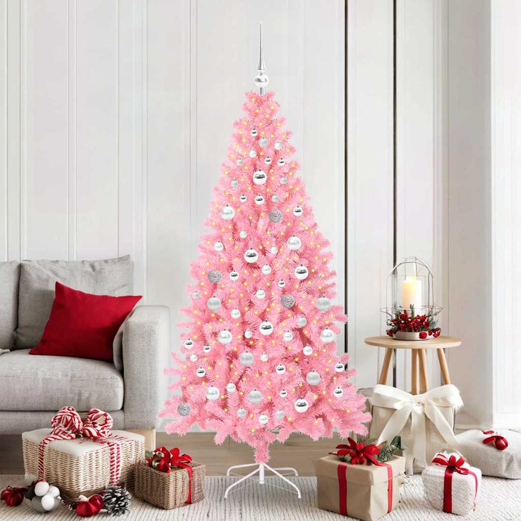 Vidaxl kerstboom roze 180 cm pvc