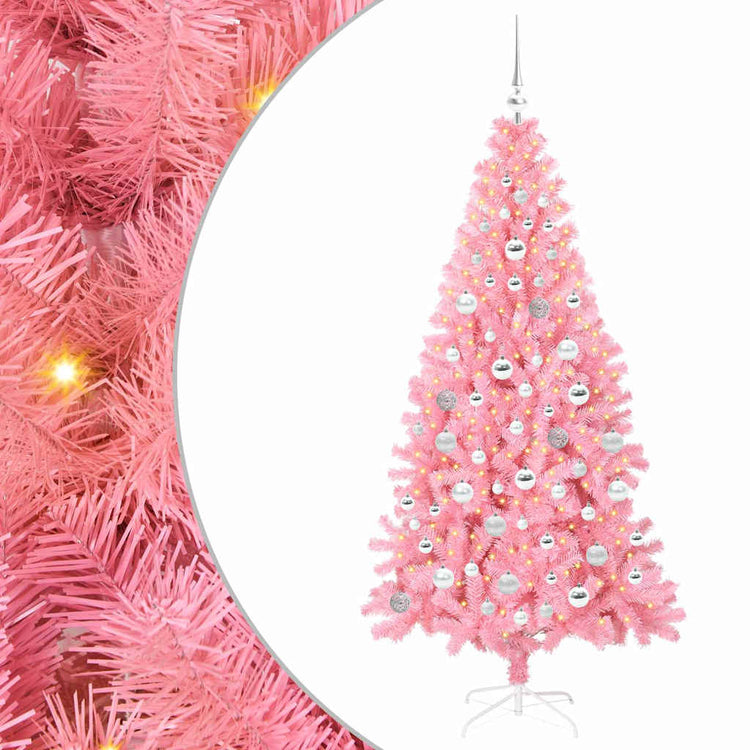 Vidaxl kerstboom roze 180 cm pvc