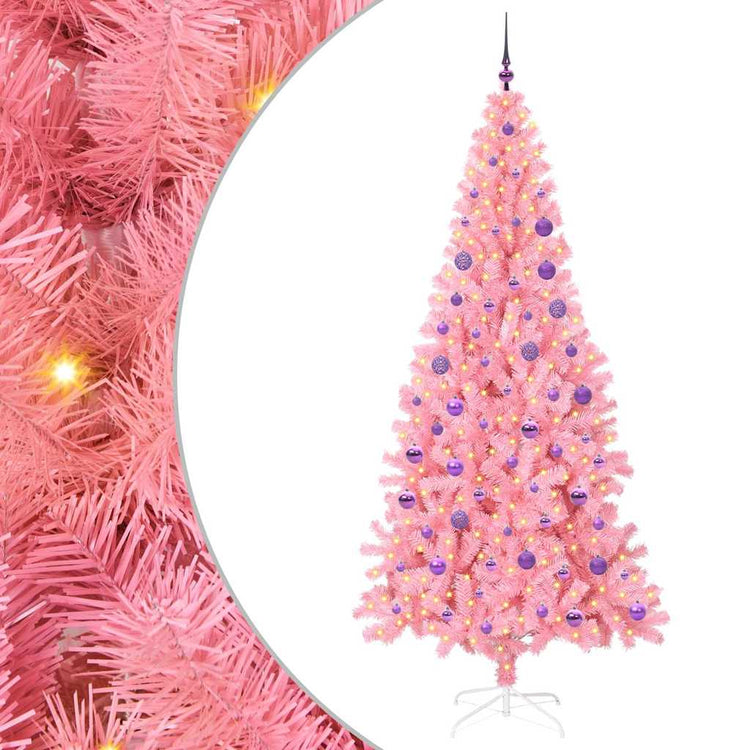Vidaxl kerstboom roze 180 cm pvc