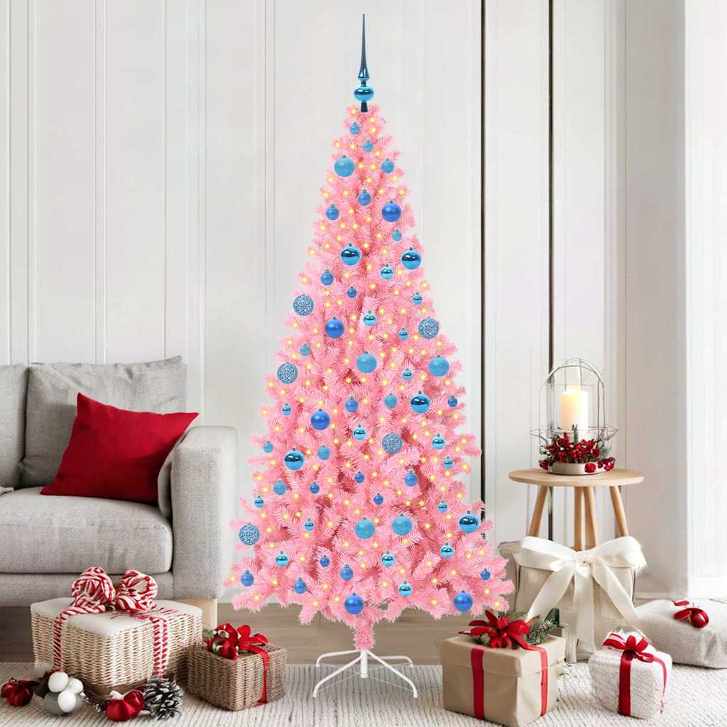 Vidaxl kerstboom roze 180 cm pvc