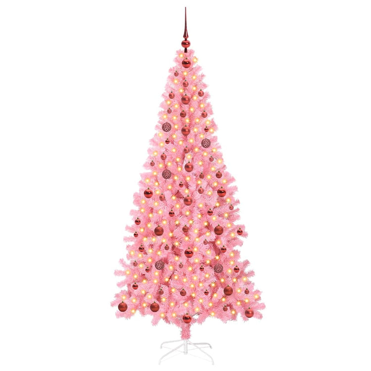 Vidaxl kerstboom roze 210 cm pvc