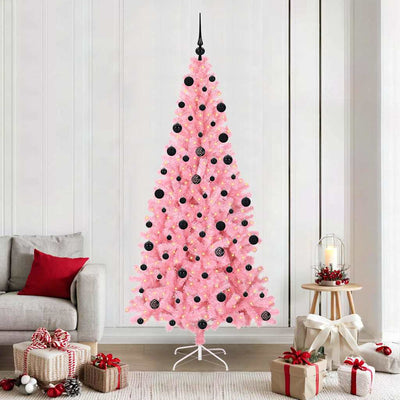 Vidaxl kerstboom roze 210 cm pvc