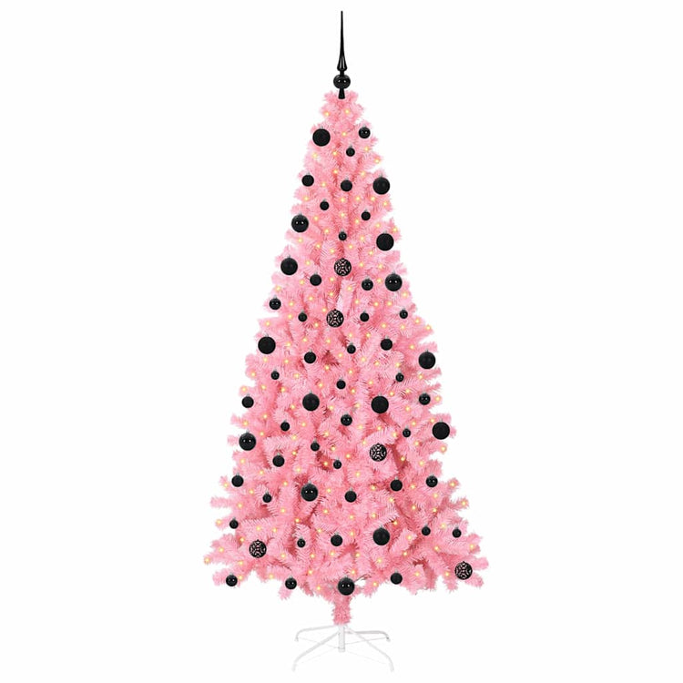 Vidaxl kerstboom roze 210 cm pvc