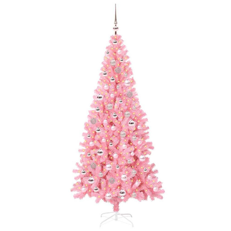 Vidaxl kerstboom roze 210 cm pvc