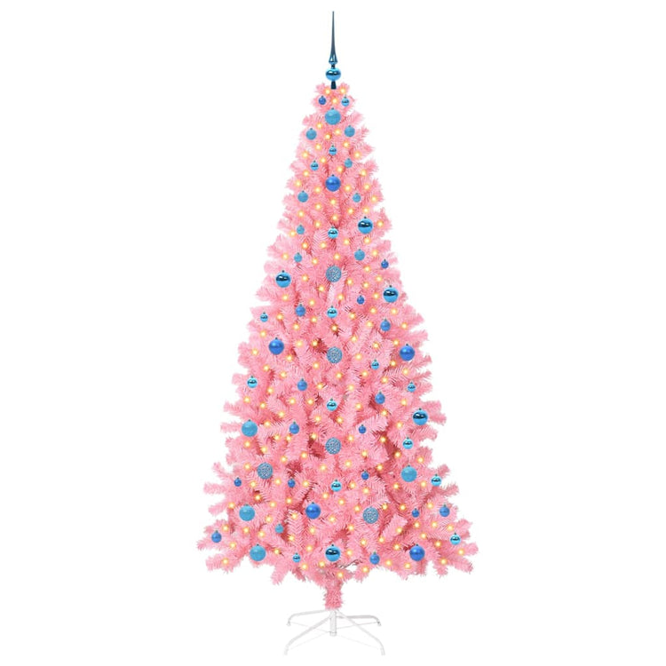 Vidaxl kerstboom roze 210 cm pvc
