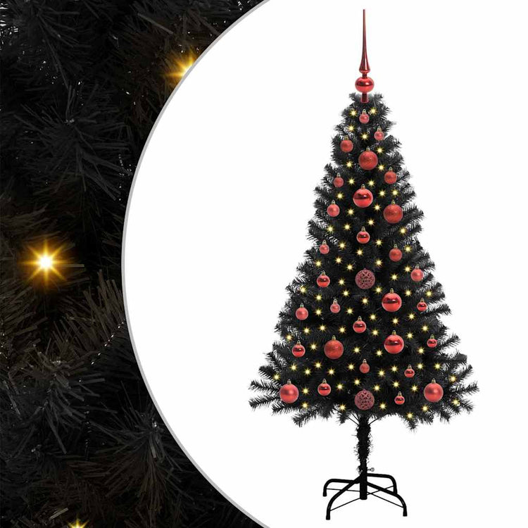 Vidaxl kerstboom zwart 120 cm pvc