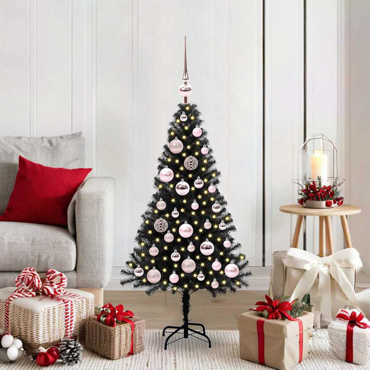 Vidaxl kerstboom zwart 120 cm pvc