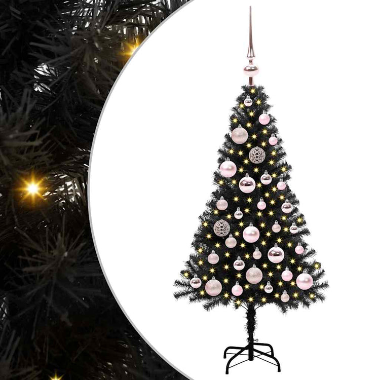 Vidaxl kerstboom zwart 120 cm pvc