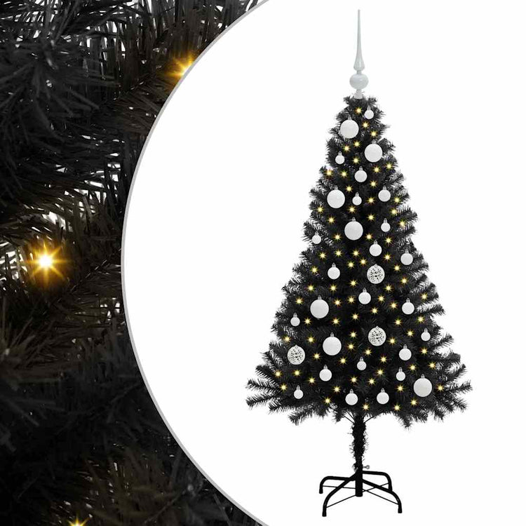 Vidaxl kerstboom zwart 120 cm pvc