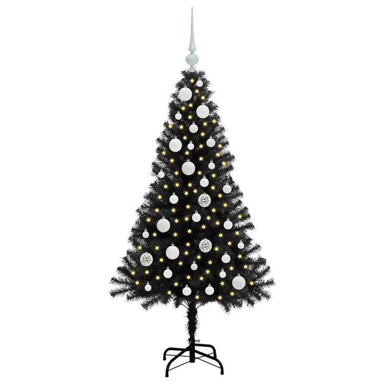 Vidaxl kerstboom zwart 120 cm pvc