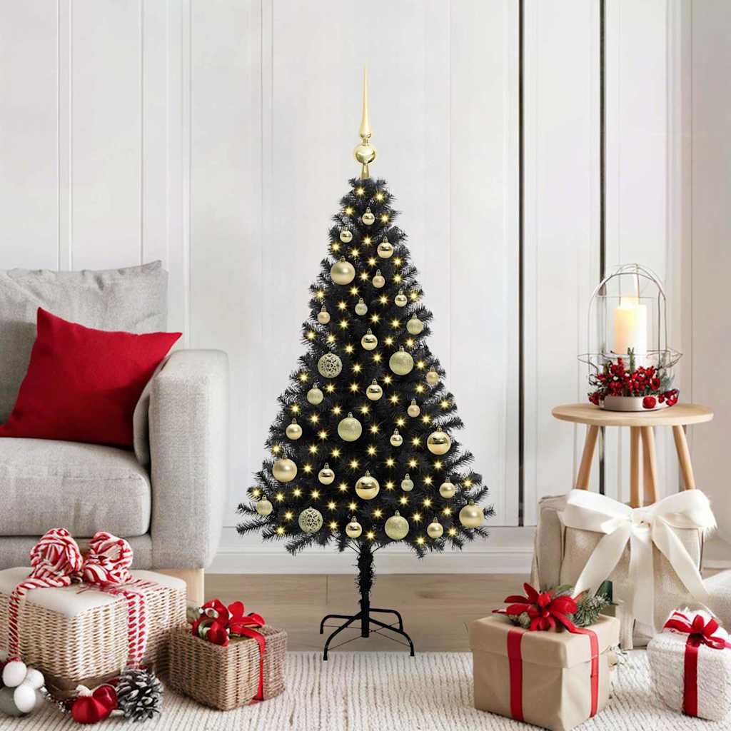 Vidaxl kerstboom zwart 120 cm pvc