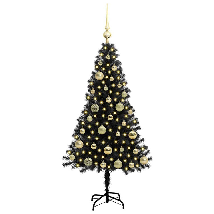 Vidaxl kerstboom zwart 120 cm pvc