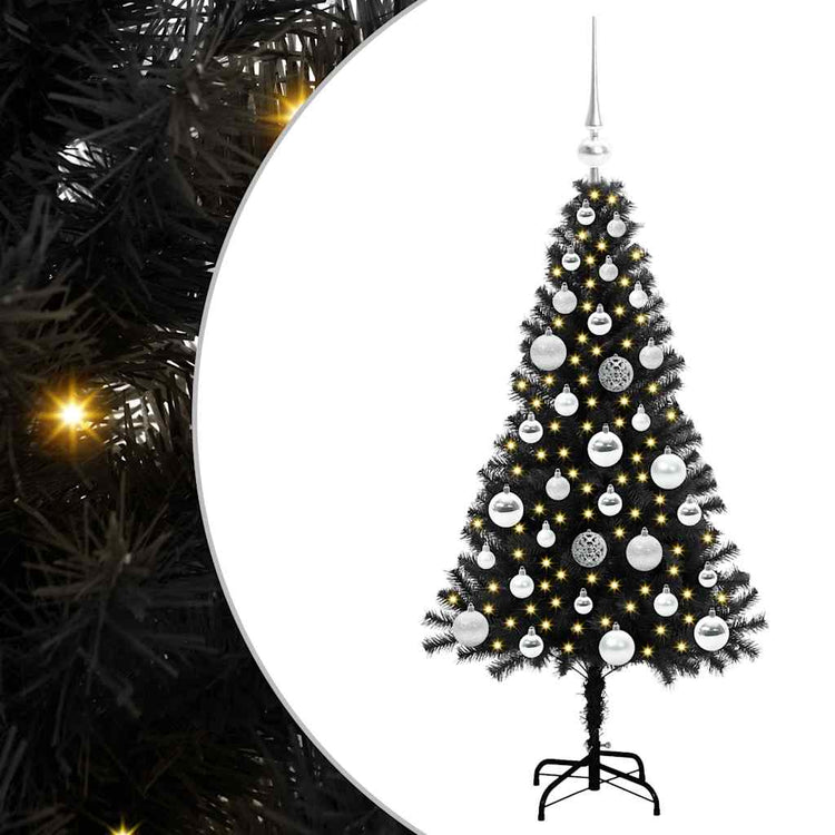 Vidaxl kerstboom zwart 120 cm pvc