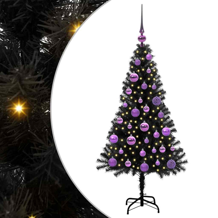 Vidaxl kerstboom zwart 120 cm pvc