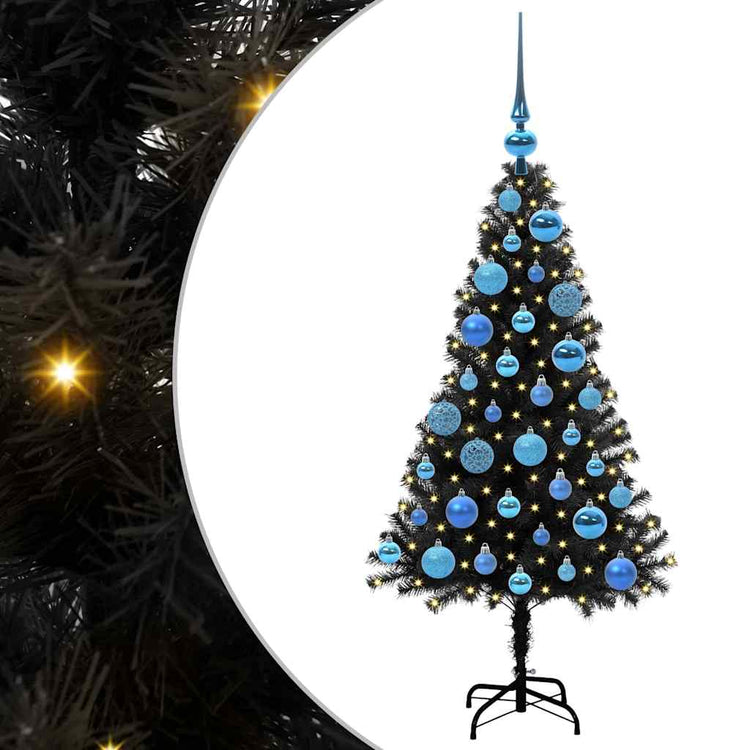 Vidaxl kerstboom zwart 120 cm pvc