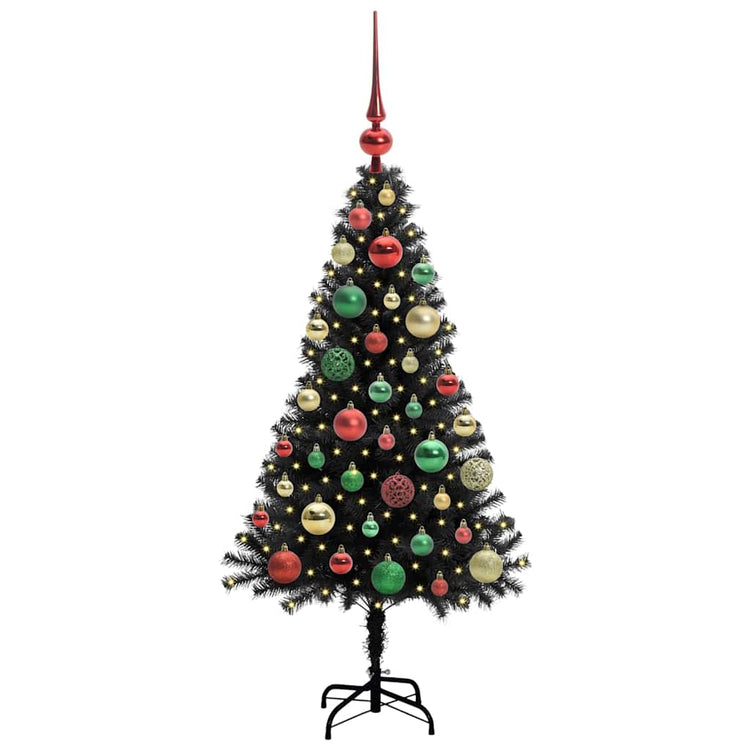 Vidaxl kerstboom zwart 120 cm pvc