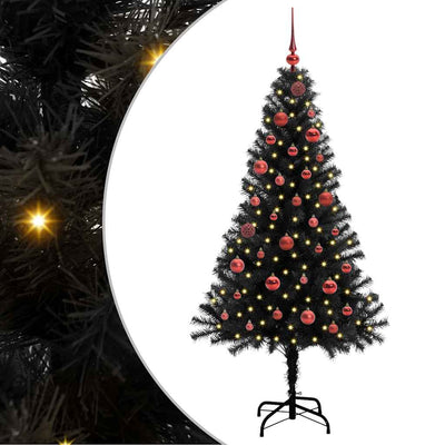 Vidaxl kerstboom zwart 150 cm pvc