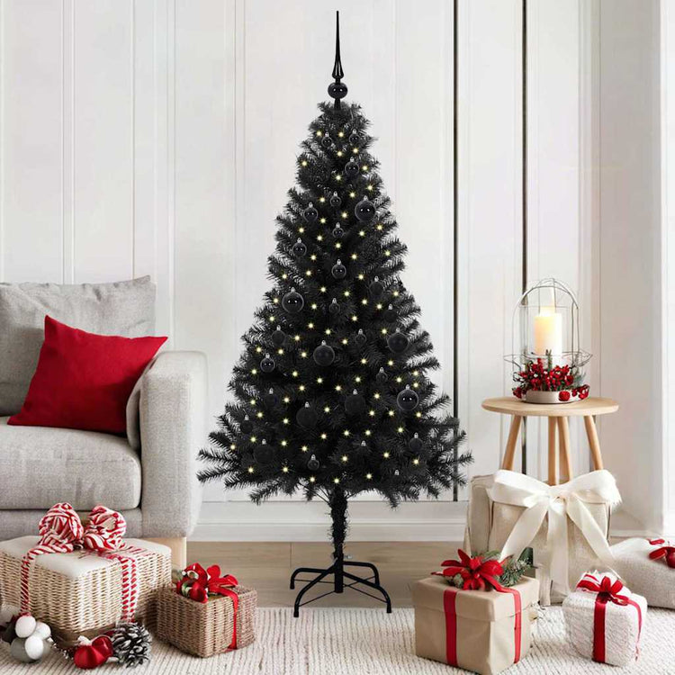 Vidaxl kerstboom zwart 150 cm pvc