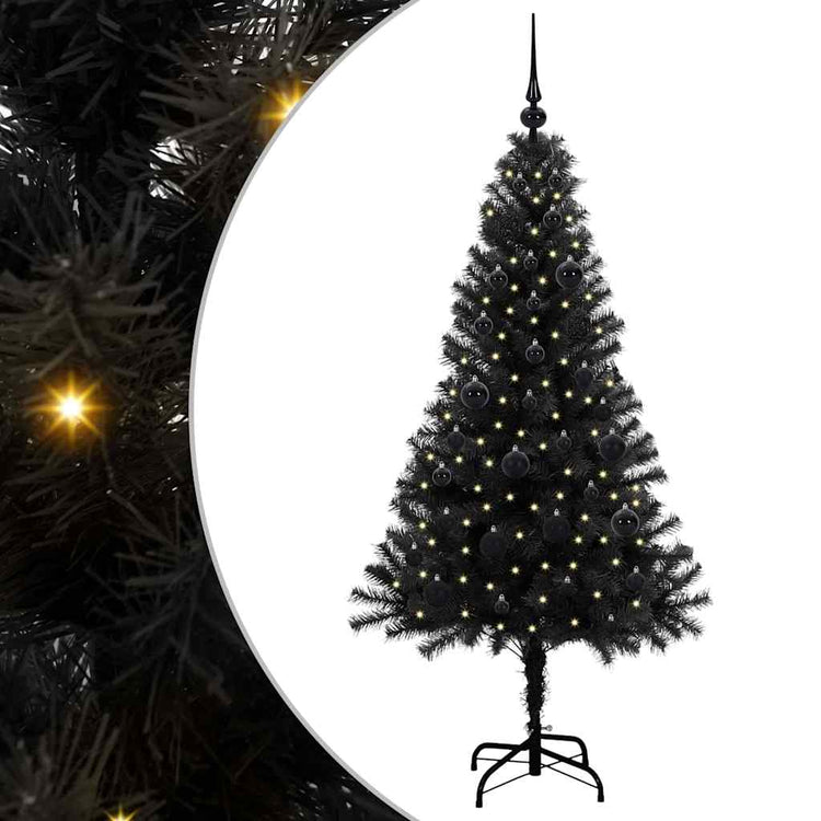Vidaxl kerstboom zwart 150 cm pvc
