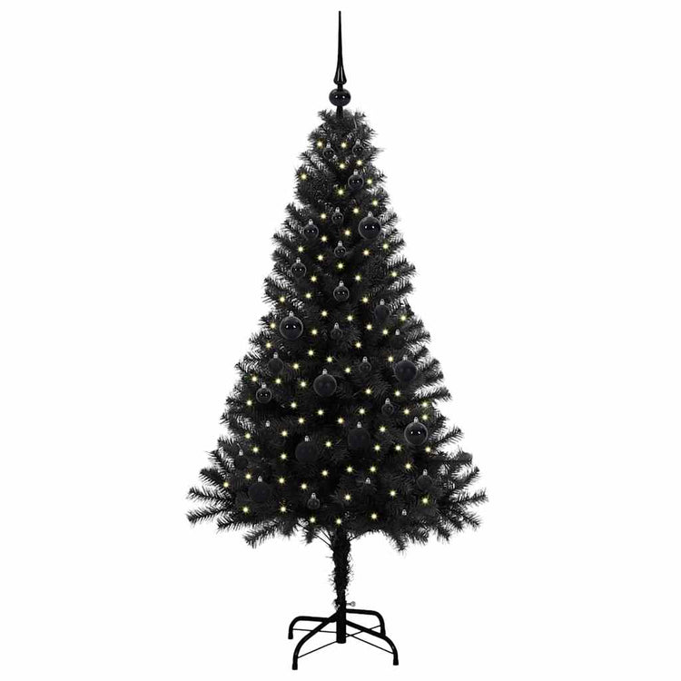 Vidaxl kerstboom zwart 150 cm pvc