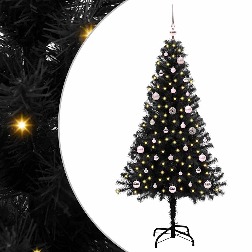 Vidaxl kerstboom zwart 150 cm pvc