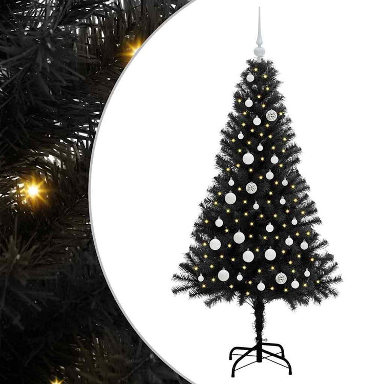 Vidaxl kerstboom zwart 150 cm pvc