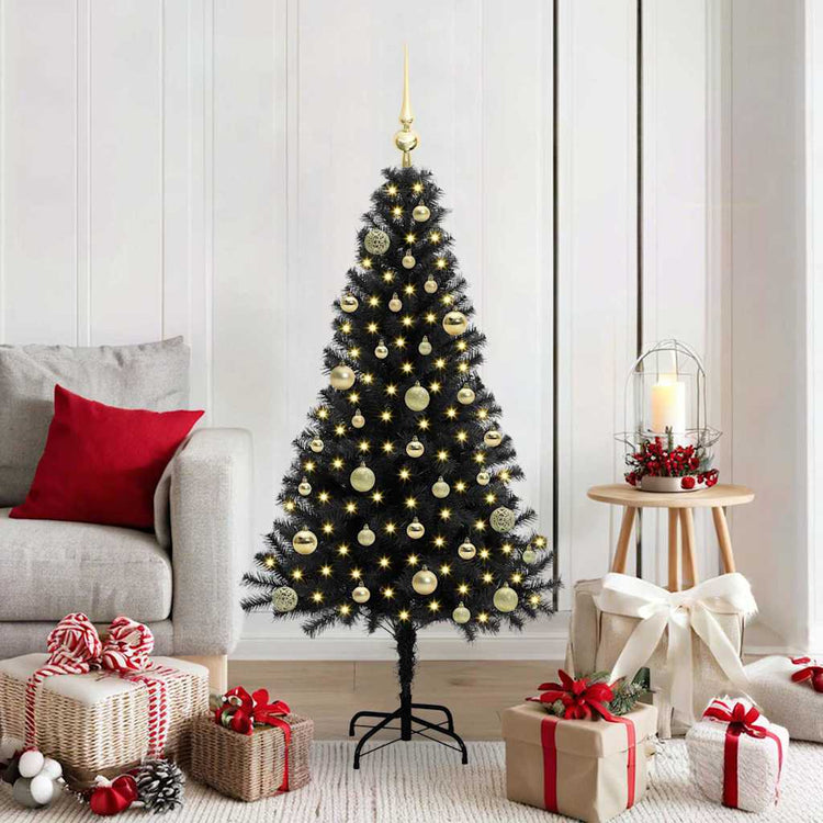 Vidaxl kerstboom zwart 150 cm pvc