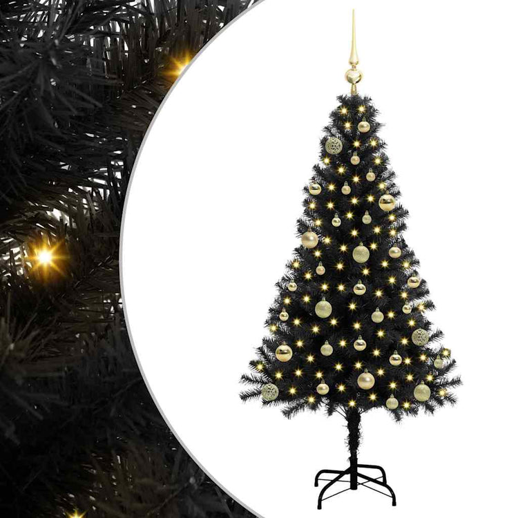 Vidaxl kerstboom zwart 150 cm pvc
