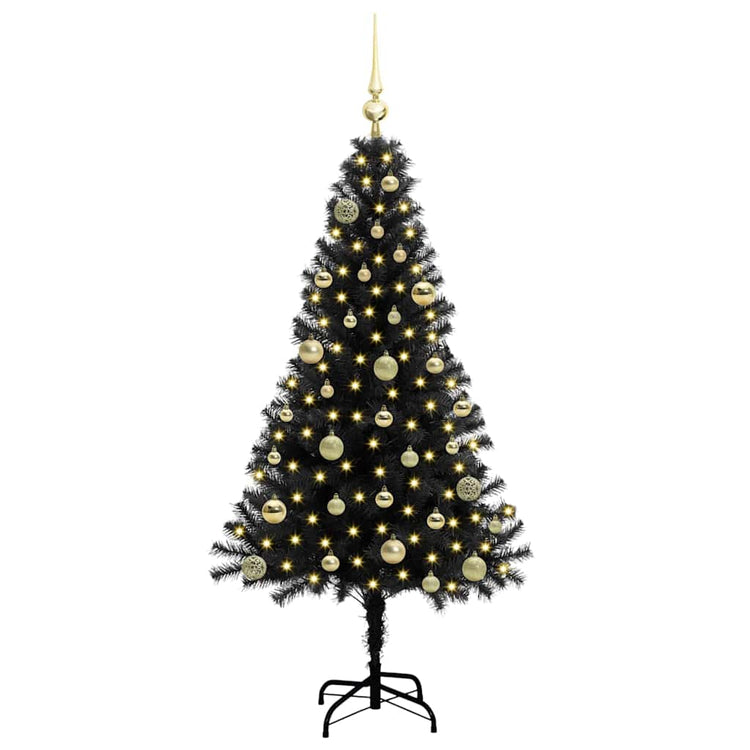 Vidaxl kerstboom zwart 150 cm pvc