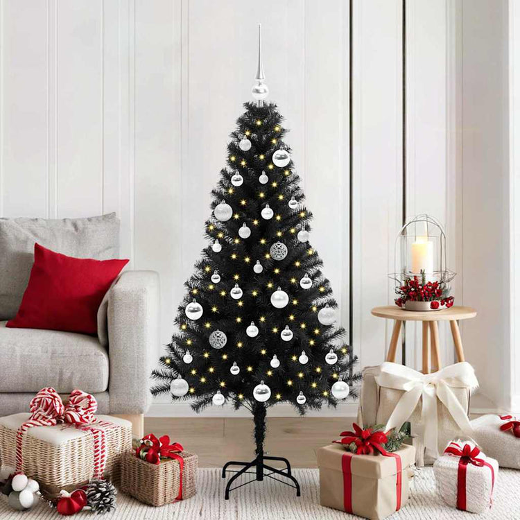 Vidaxl kerstboom zwart 150 cm pvc
