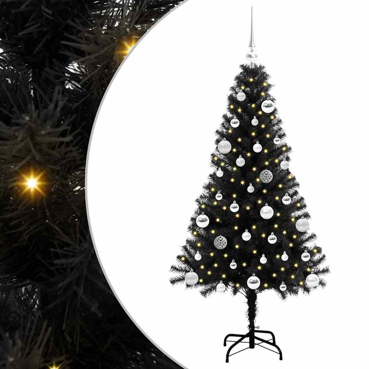 Vidaxl kerstboom zwart 150 cm pvc